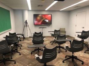 DSL Classroom with desks and cleartouch